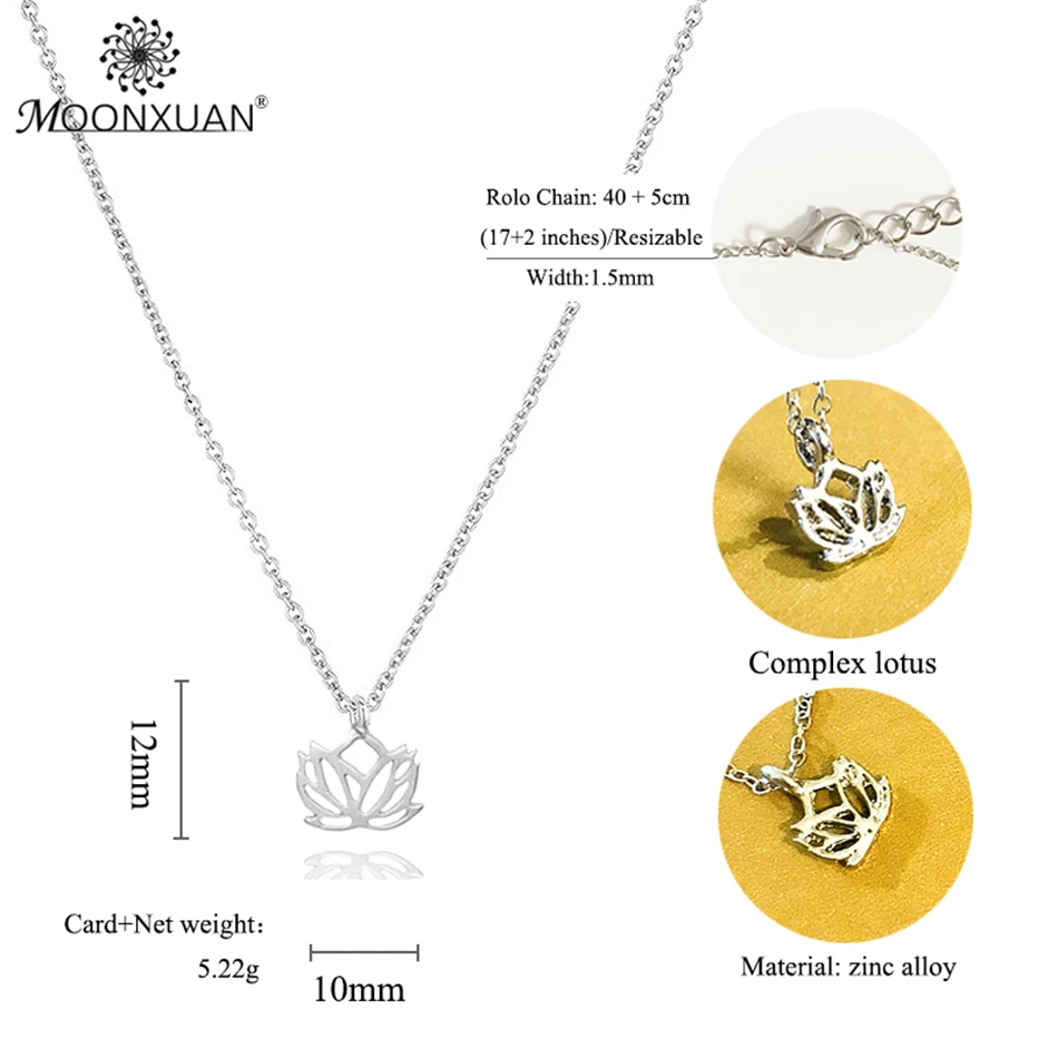 

Cute Lotus Gold Sliver Choker Chain Necklace Women Kolye Collares De Moda 2019 Colar Jewelry Collier Bijoux Femme Collar Mujer