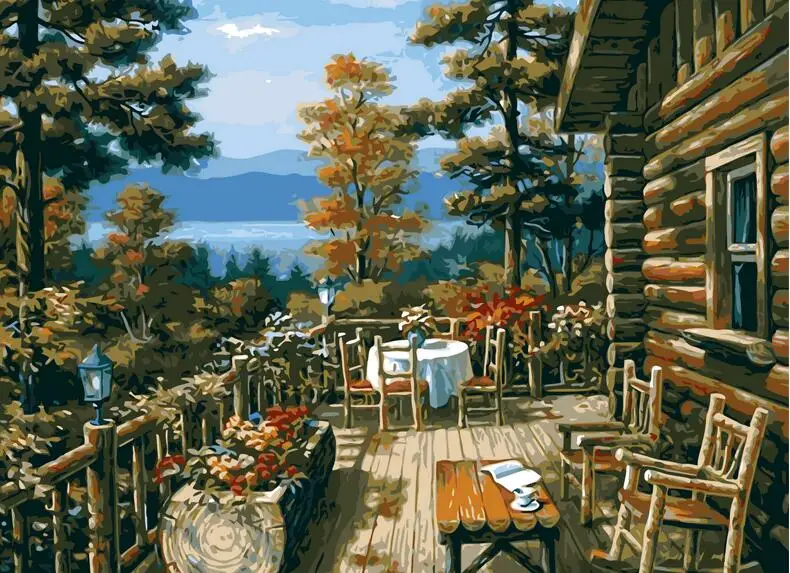 Бескаркасная картина по номерам краска Настенный декор diy масляная живопись на