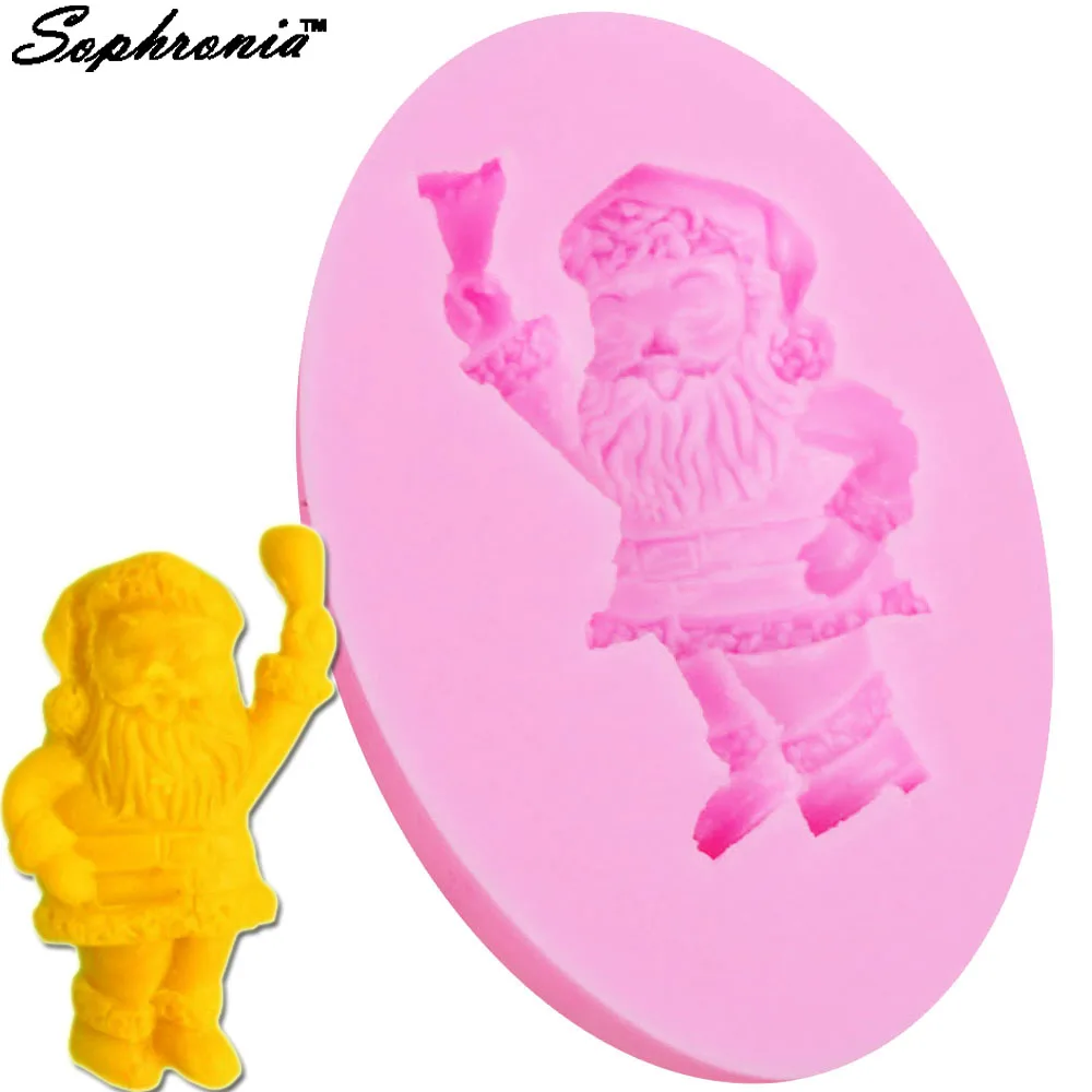 10PCS/SET M248 Christmas Santa Claus Silicone Cake Mold Resin Clay Chocolate Candy Fondant Decorating Tools Kitchen Baking | Дом и сад