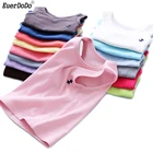 Хлопковые майки карамельных цветов для девочек, летняя одежда, жилет для девочек-подростков, детская майка, детское нижнее белье