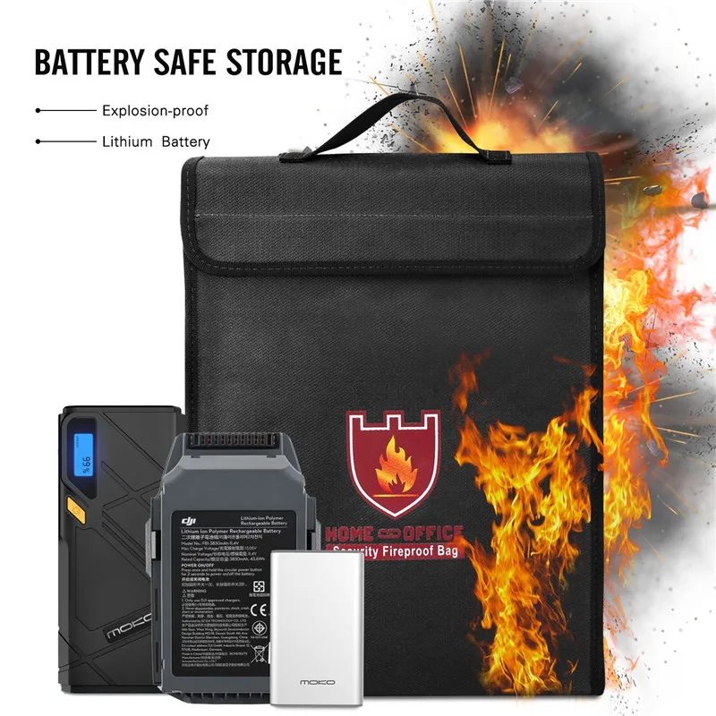 

Wholesales 10PCS Security Fireproof Document Bag Safe Bag Cash File Envelope Organizer with Strong Handle 38x30x6.5cm Black