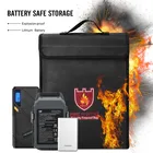 Огнеупорная безопасная Сумка для документов, оптовая продажа, 10 шт., безопасная сумка, органайзер-конверт для наличных, с сильной ручкой, 38x30x6,5 см, черный