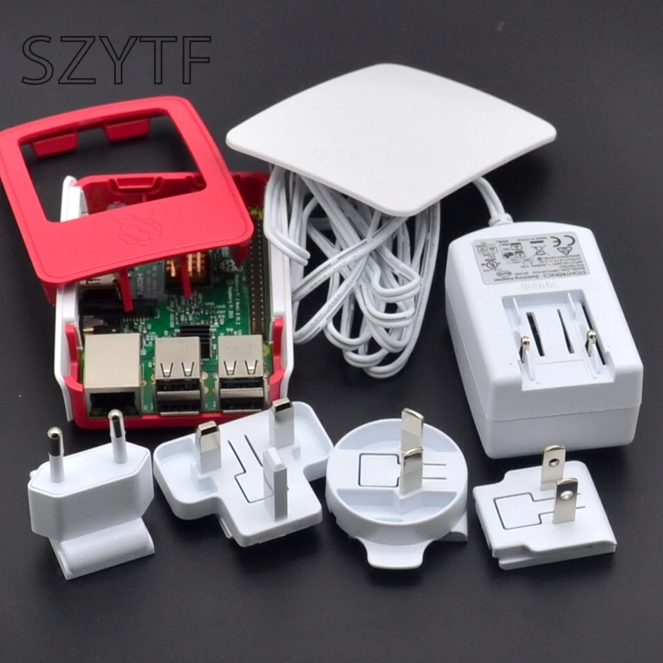 Raspberry pi 3 B-type + Официальный Красный корпус официальная мощность Чистая медь