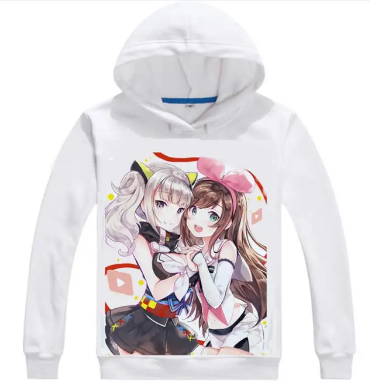 Kizuna AI/толстовки с капюшоном в мультистиле Толстовка японском стиле Virtual YouTuber AI