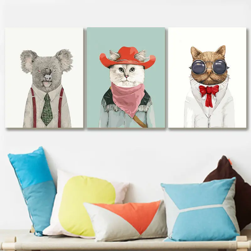 

picture by numbers Cute cartoon cat digital paint by numbers koala diy digital painting home decor for living room