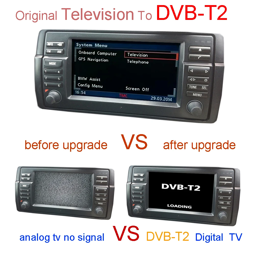 DVB-T2 Digital TV For BMW E38 E39 E46 X5 E53