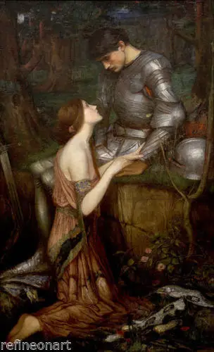Холщовая картина маслом John William Waterhouse Lamia 24 ''x 36'' | Дом и сад