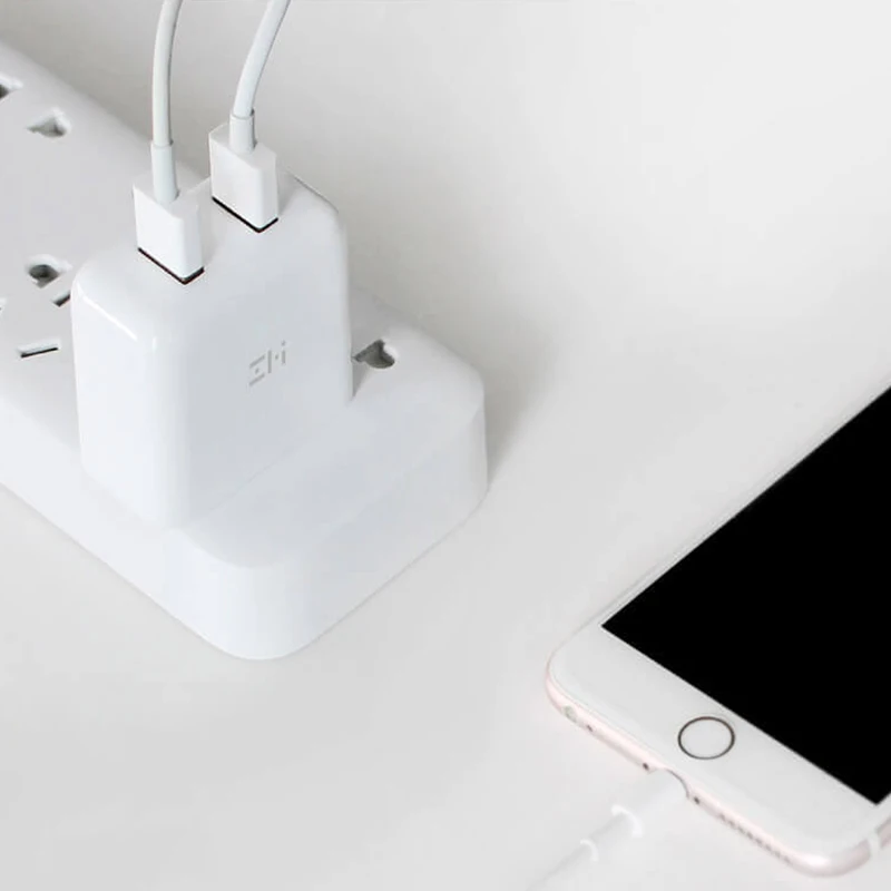 Xiaomi ZMI QC3.0 USB двойной порт быстрое зарядное устройство комплект+ 1 м type-C кабель для зарядки портативное настенное зарядное устройство адаптер для телефона планшета ПК