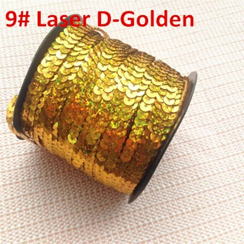 1 Roll/Lot (100 Yards/Roll) 6mm Loose Diameter Round Flat Laser Sequins Paillettes Sewing On Trims For Crafts Cloth Accessory | Дом и сад