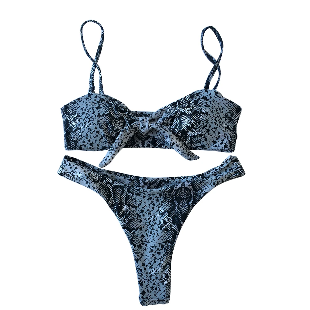 VBCYOOTC 2018 женский бикини из двух частей костюм змеиный принт женские сексуальные