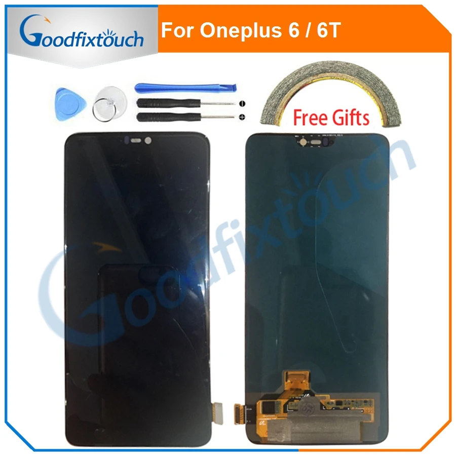 ЖК-дисплей AMOLED для Oneplus 6 6T, сенсорный экран с дигитайзером в сборе и рамкой, сенсорный экран для One Plus A6000, A6010, A6013