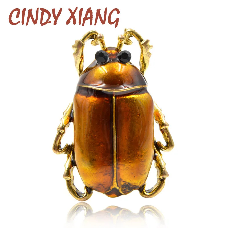 Винтажная женская брошь в виде жука CINDY XIANG модное украшение насекомого с эмалью