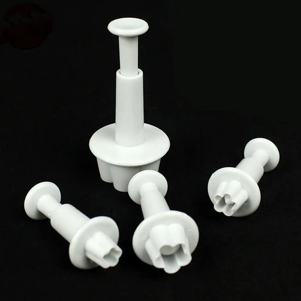 4 шт. цветок Пластик формы резец плунжера DIY Инструменты для выпечки украшения