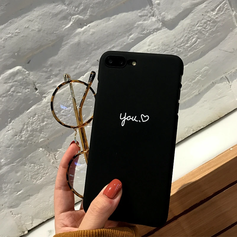 Простой жесткий чехол для iphone X 8 7 6S Plus с сердечками влюбленных iPhone 6 | Мобильные