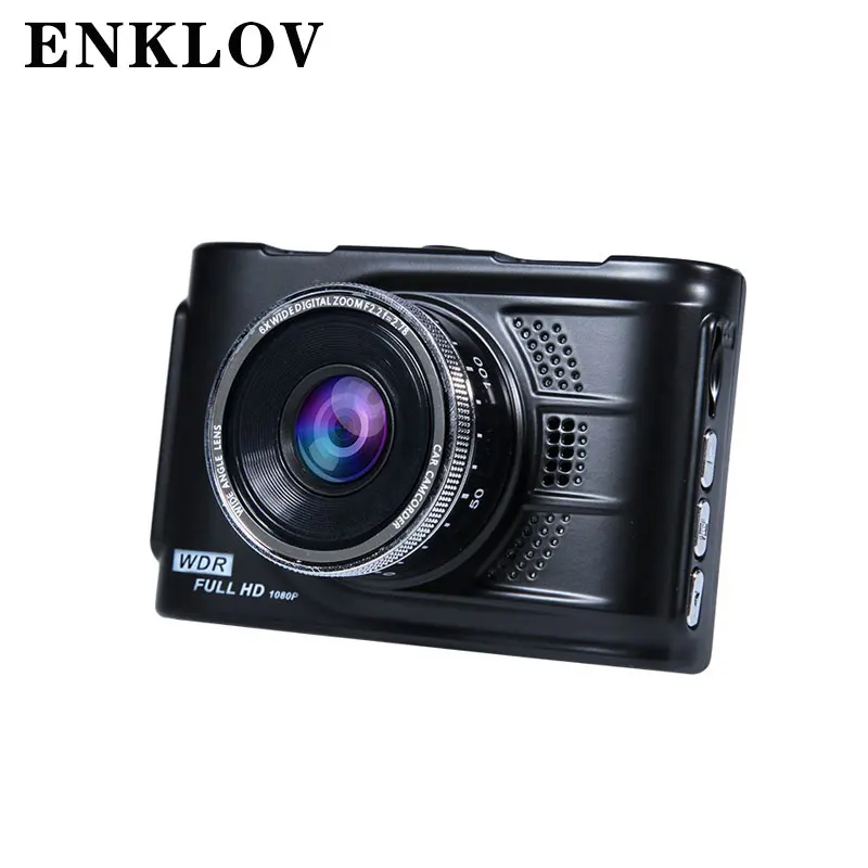 ENKLOV рекордер для вождения 3,0 дюймов металлический корпус рекордер для вождения 170 широкоугольная камера ночного видения Автомобильная dvr камера HD 1080P - Название цвета: Black