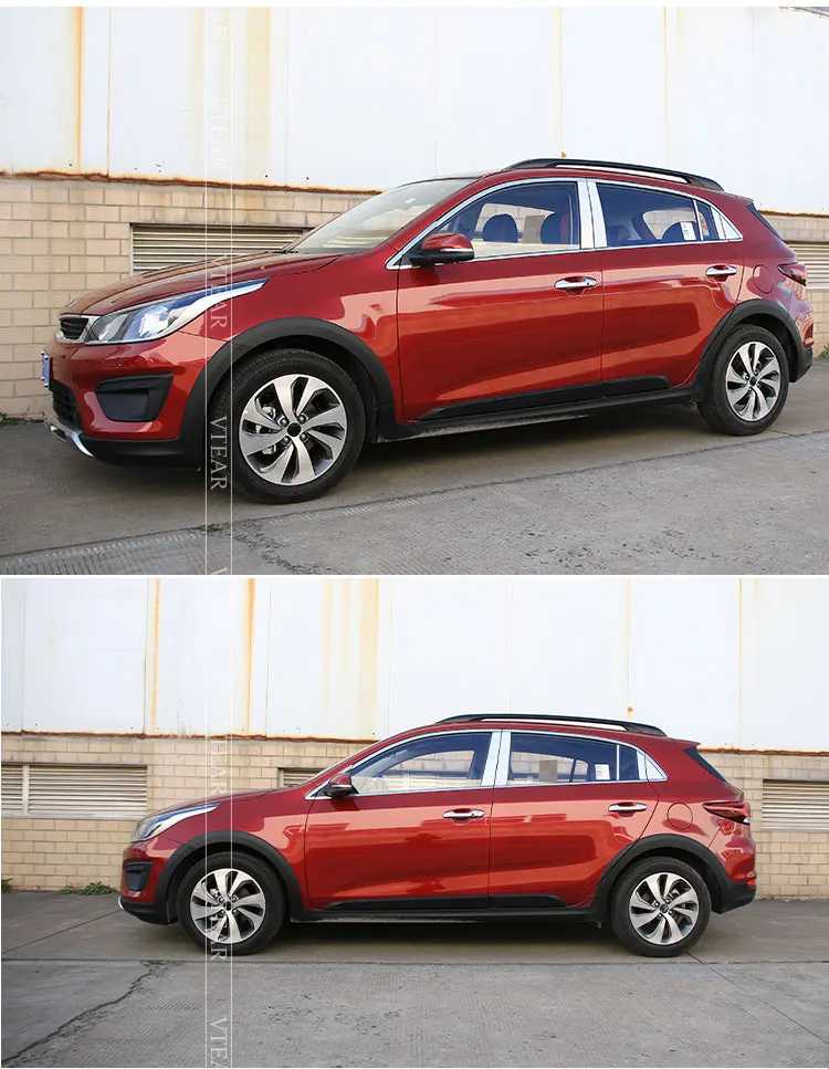 Vtear для kia Rio X-Line автомобильное окно защитная накладка аксессуары из нержавеющей стали внешние столбы Рамка внешний стиль