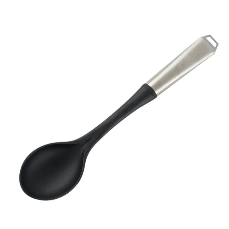 Черный антипригарным Пособия по кулинарии ложка для Кухня Посуда гаджеты