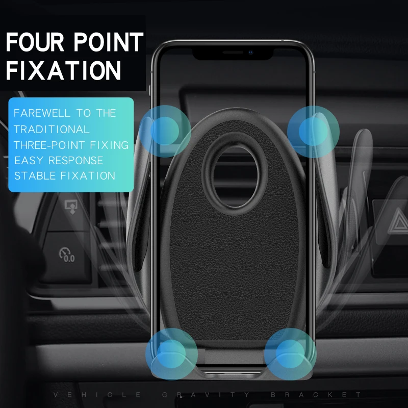 Гравитационный Автомобильный держатель для телефона iPhone X Samsung S10 Air outlet/Mesa в