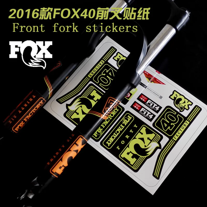 fox factory 40 передние наклейки на вилке для горного велосипеда, велосипедные наклейки Dirt