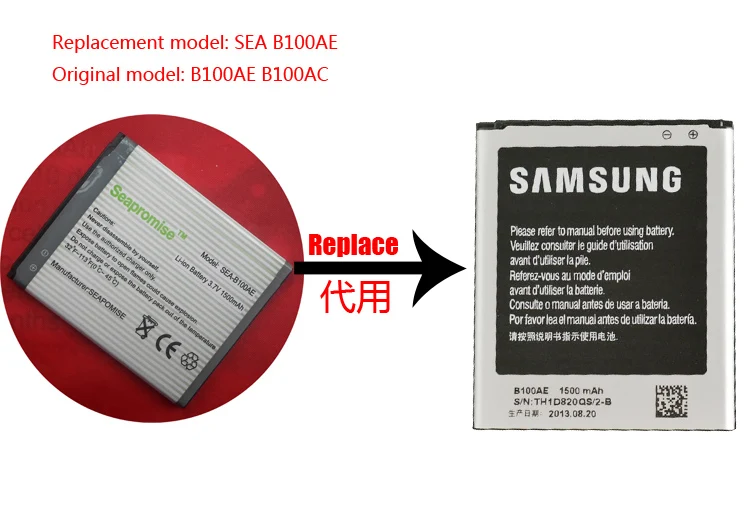 2018 Новейшая Оптовая Продажа 5 шт. B100AE батарея для Galaxy Ace 3 S7270 S7272 S7270L S7260 GT S7262 Z1 Duos SM