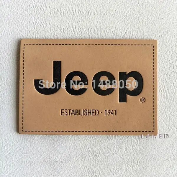 

Packaging Label Gift ribbonCustomized embossed printed PU Leather Label badge patch for Garment Shoes Jeans Free shipping