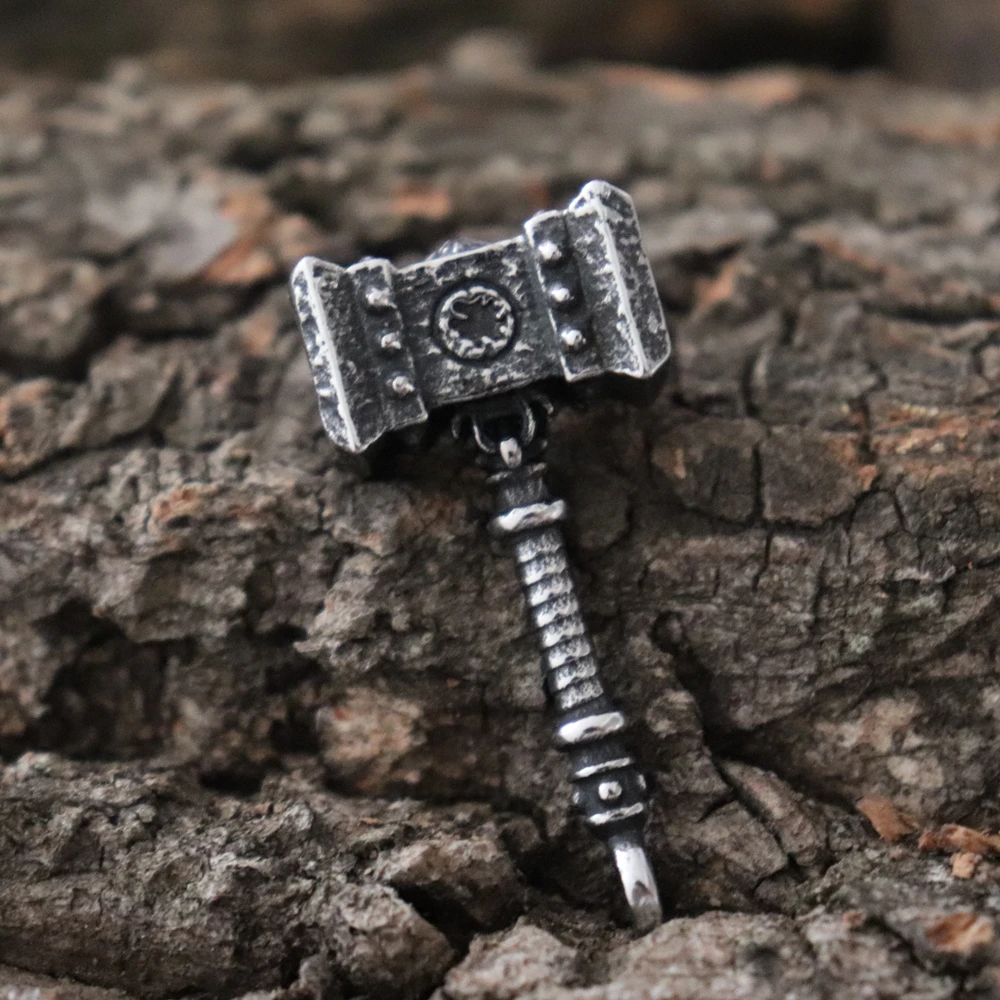 Кулон из нержавеющей стали викингов мьельнир Тора винтажный нордический амулет