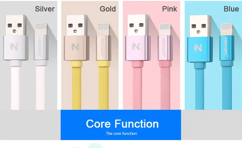 NOHON 8 Pin USB кабель для Apple iPhone 6 6S Plus 5 5S SE iPad 4 Air 2 USB кабель для быстрой зарядки и синхронизации данных