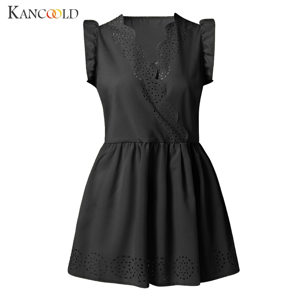 KANCOOLD, топ, футболка, женская, модная, летняя, с оборками, рукава, футболка s, сексуальная, v-образный вырез, на каждый день, новинка, футболка для женщин 2019Apr18