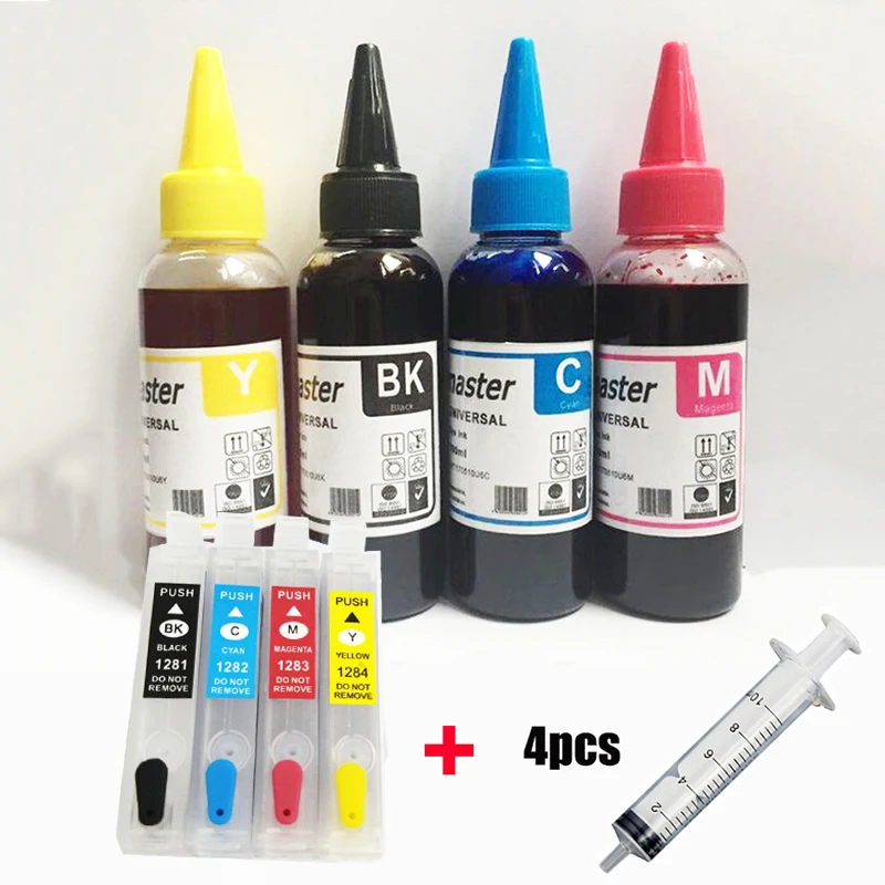 

einkshop T1281 Refillable Ink Cartridge for Epson T1281 - T1284 Stylus S22 SX125 SX130 SX235W SX420W SX425W SX435 BX305F