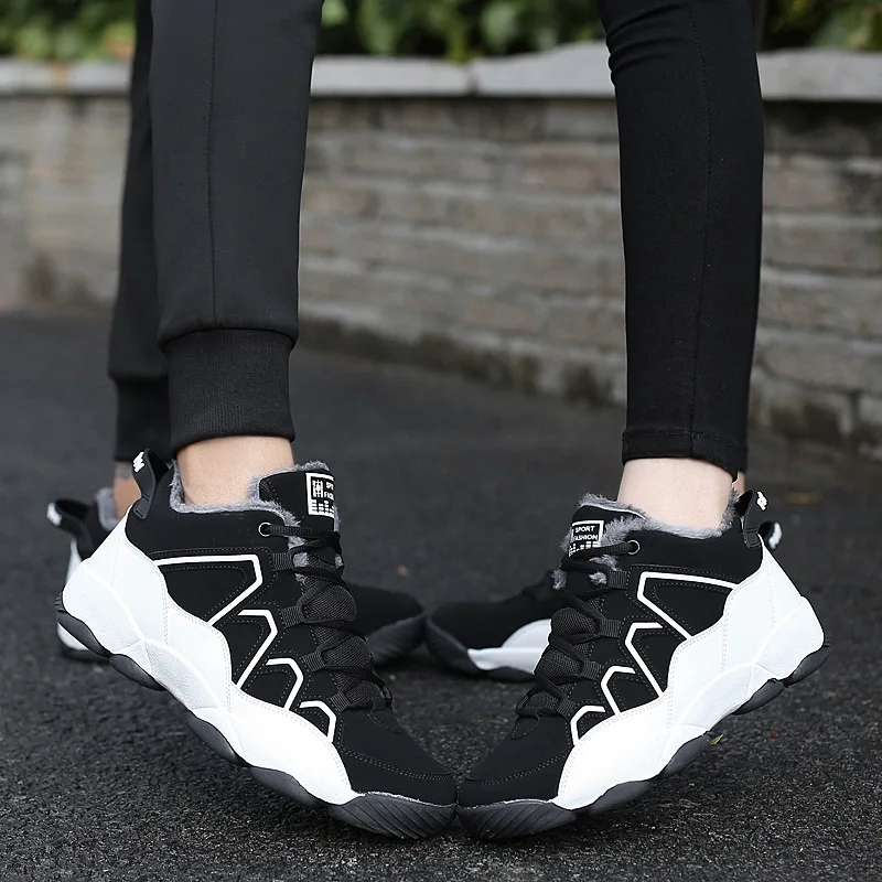 Кроссовки для Для мужчин осень-зима Plus villus теплый спорта на открытом воздухе