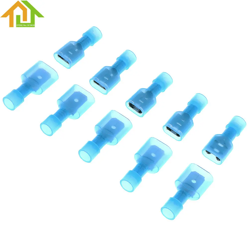 50 шт./лот набор электрических обжимных нейлоновых клемм для мужчин и женщин 16 14AWG