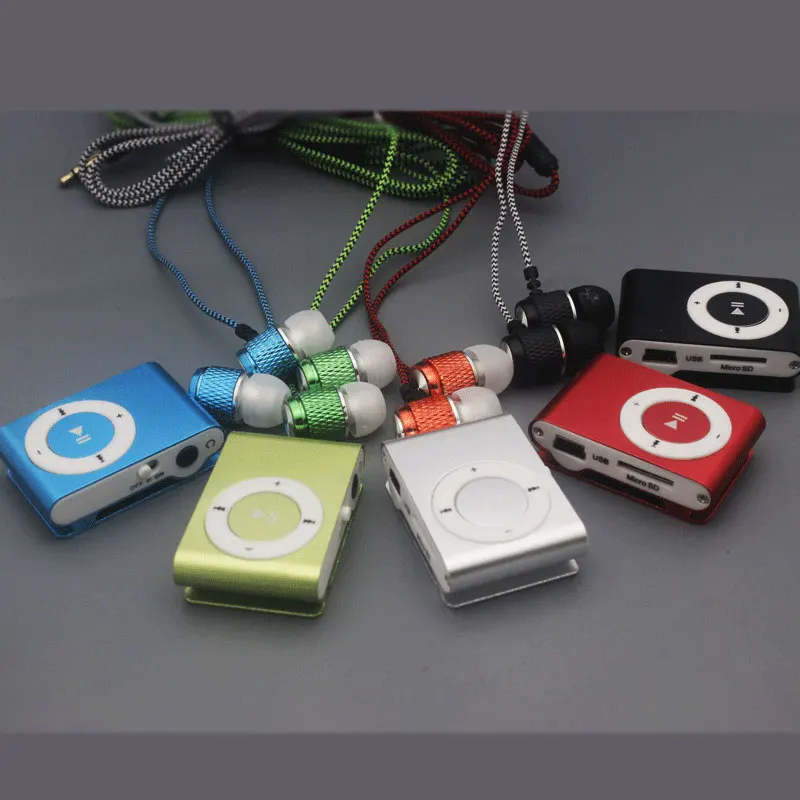 Спортивный мини-usb-зажим MP3 музыкальный плеер с наушником сумка для проводов
