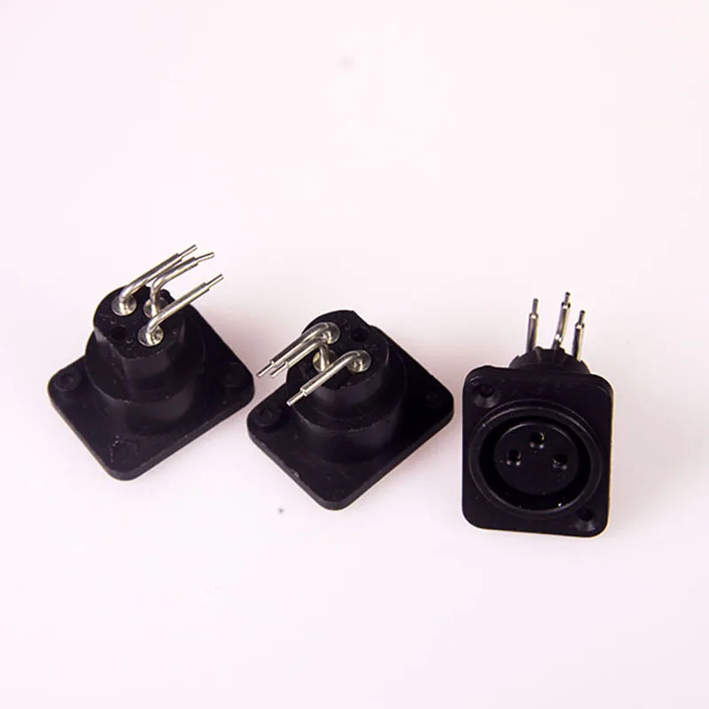 5 шт. правый угол XLR 3pin гнездо панель крепление разъем|Соединители| |