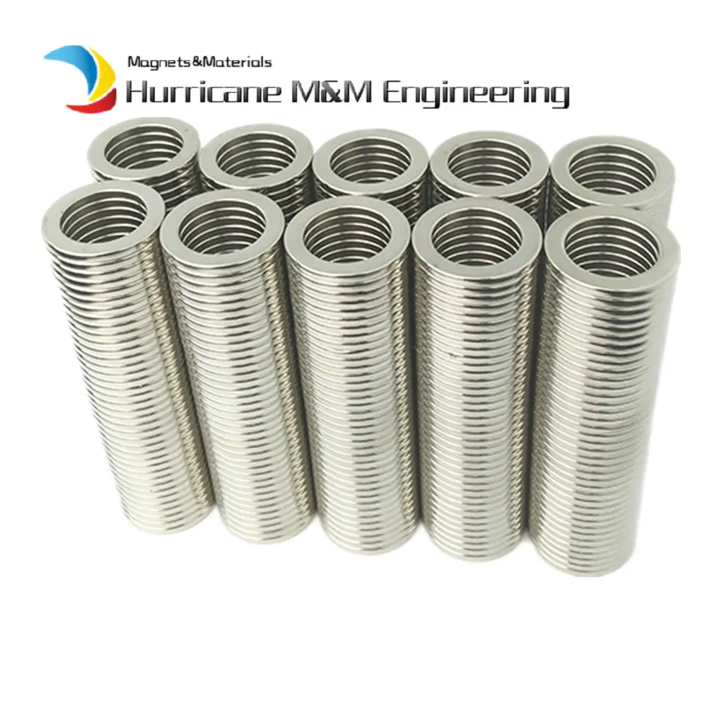 NdFeB Magnet Ring OD 22x15x2mm thick Strong Neodymium Permanent Magnets Rare Earth Magnets for Industrial Use 12pcs
