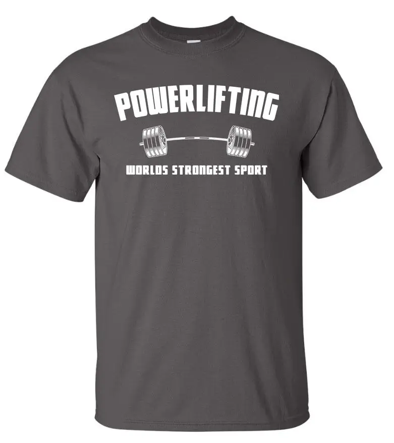 Powerlifting Gym T-Shirt - Weightlifting Bodybuilding Strongman Bench Deadlift Summer 2019 Cotton Normal Custom Design T Shirt