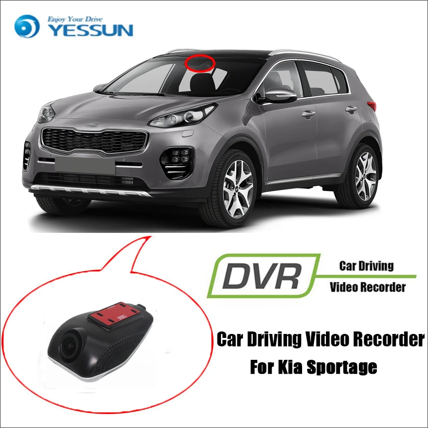 Видеорегистратор YESSUN для Kia Sportage мини камера с Wi Fi управление через приложение