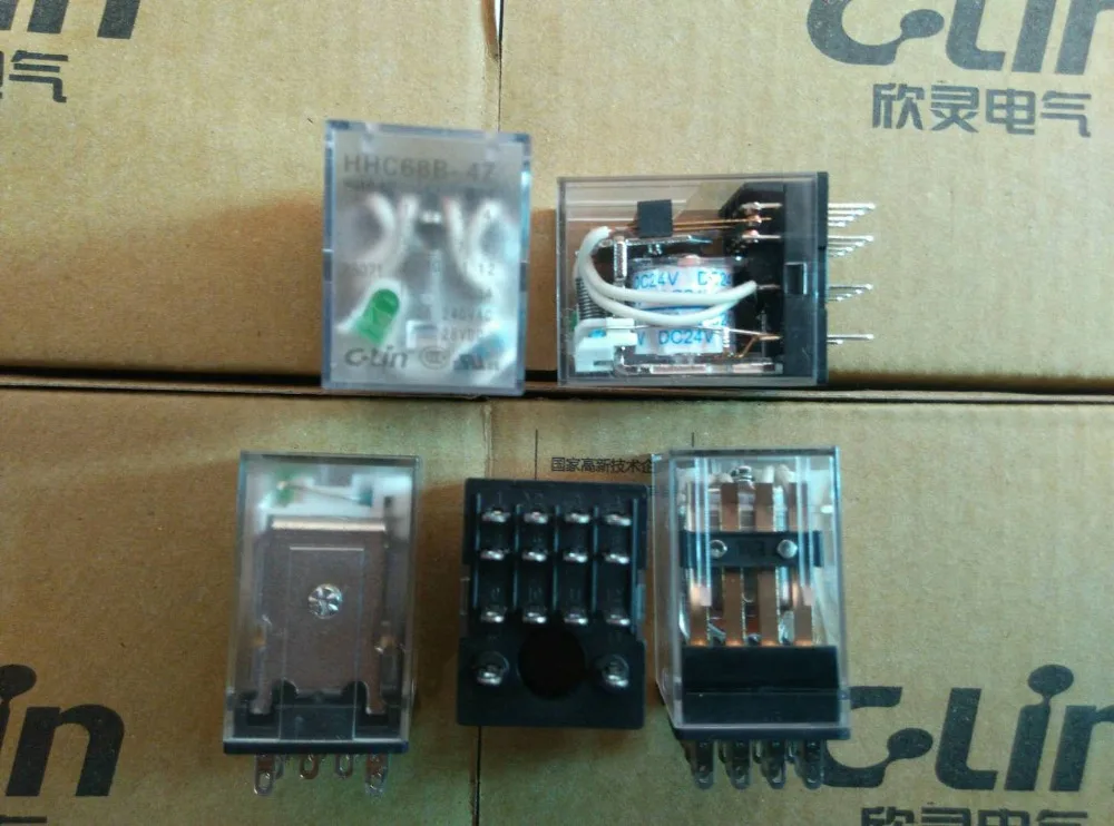 HHC68BL-4Z новый оригинальный подлинный C-Lin HHC68B-4Z HH54P MY4 YZR4PD JZX-22F(D)/4Z реле DC24V - купить по