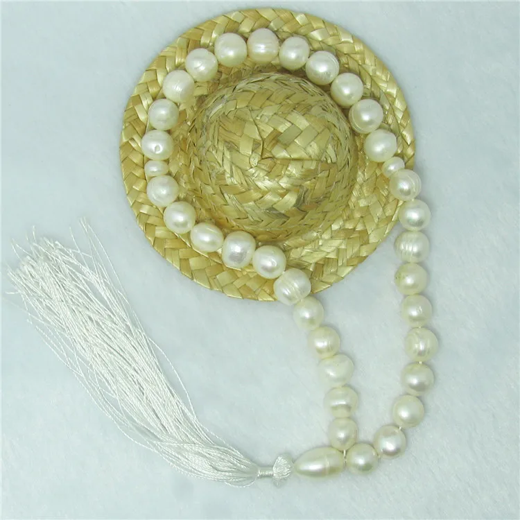 Мусульманские молитвенные Бусы Tasbih белые бусы с натуральным жемчугом 33