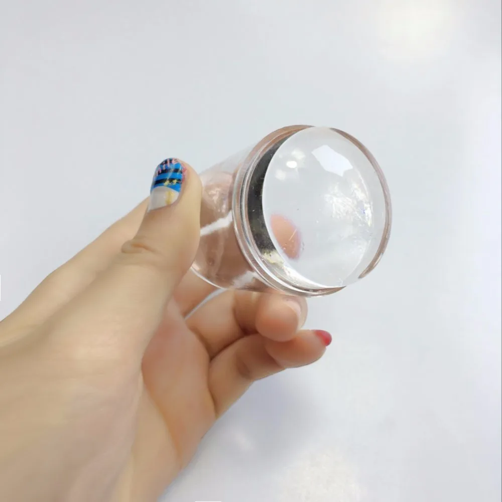 1 набор прозрачных штамп для ногтей дизайна Прозрачное желе 4 см полировки