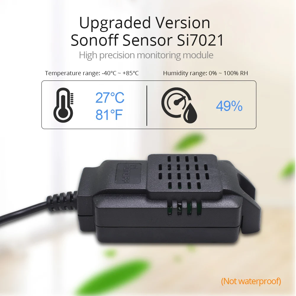 Высокоточный монитор SONOFF Si7021 датчик влажности переключатель беспроводной Смарт