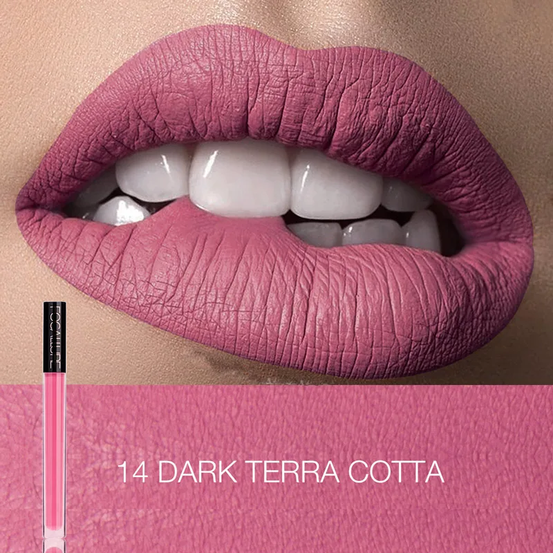 14 Focallure Matte жидкая помада водостойкая стойкая косметика для губ телесные оттенки 14 цветов Женская губная помада для макияжа - Цвет: 14