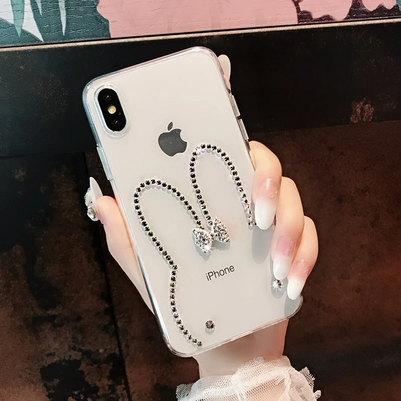 С буквенным принтом Чехол для мобильного телефона Iphone 12 мини X Xs Max XR ювелирное 3D