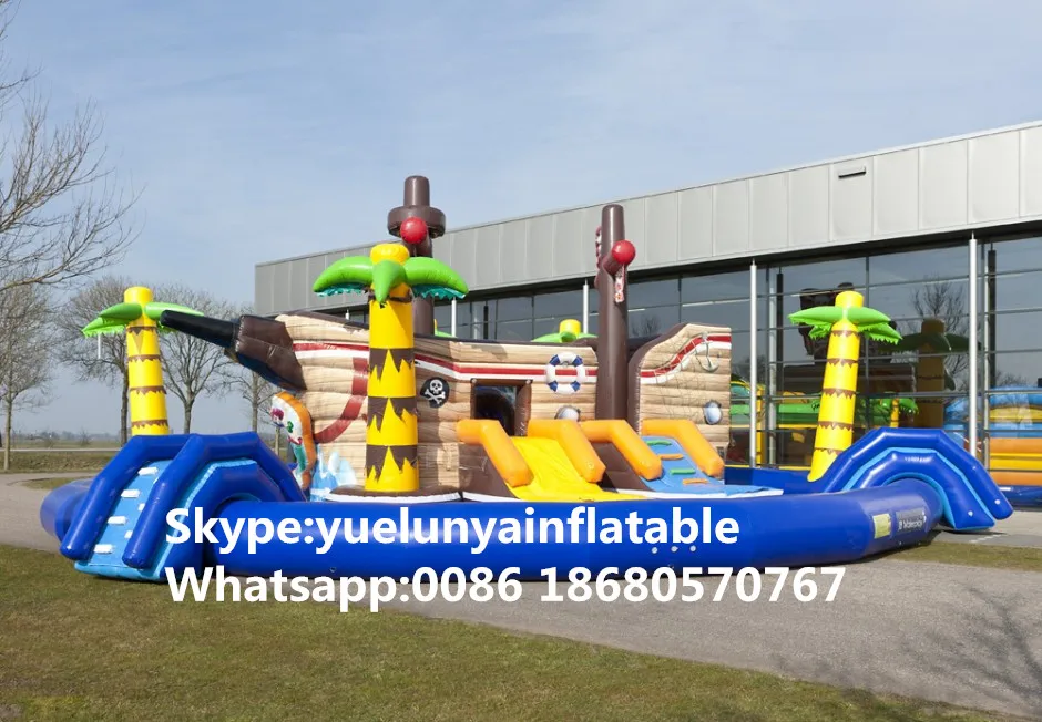 Прямая продажа с фабрики надувной замок горки бассейн горка пиратский корабль