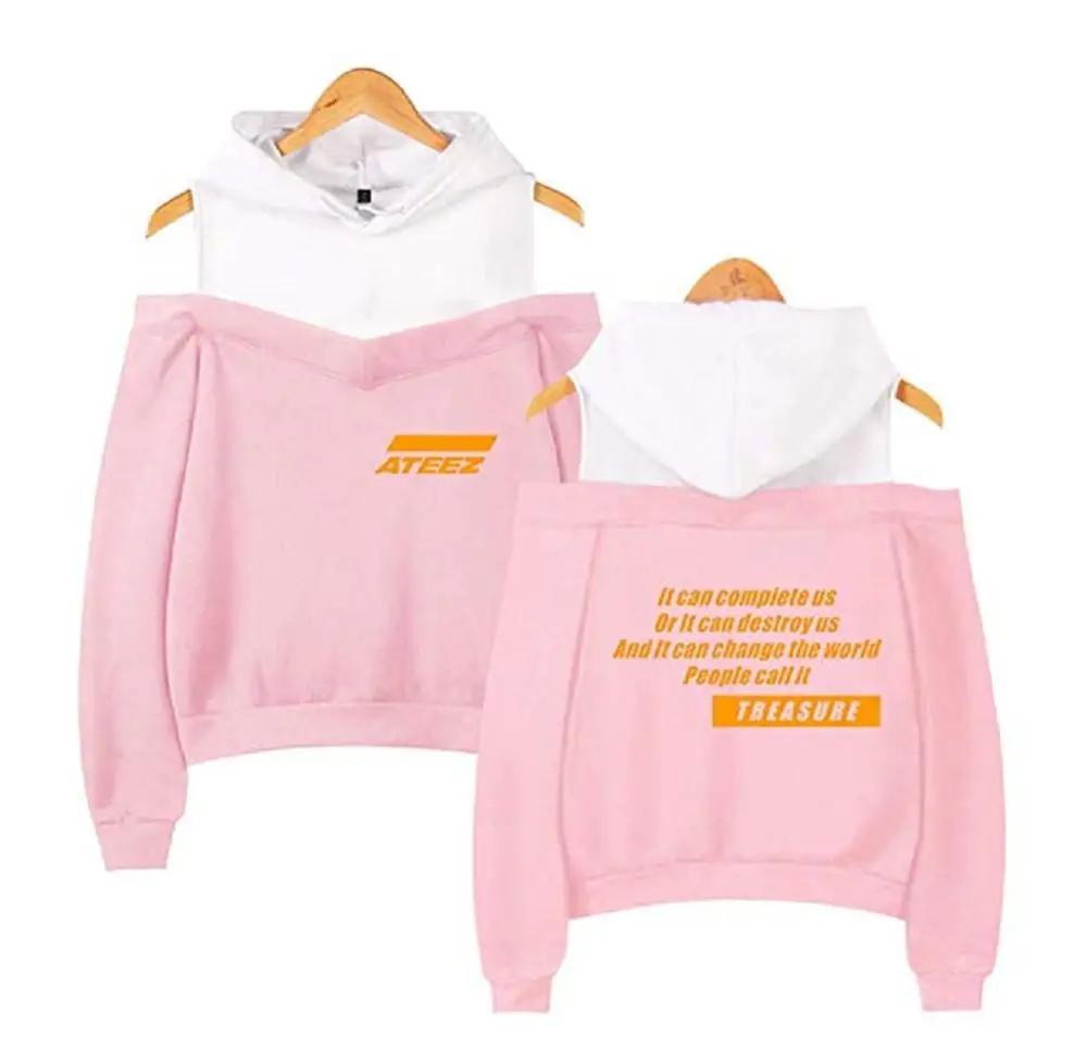 PINK5 Толстовка Mainlead Kpop с открытыми плечами Hong-Joong Seong-HWA Yun-Ho Yeo-Sang - Цвет: PINK5