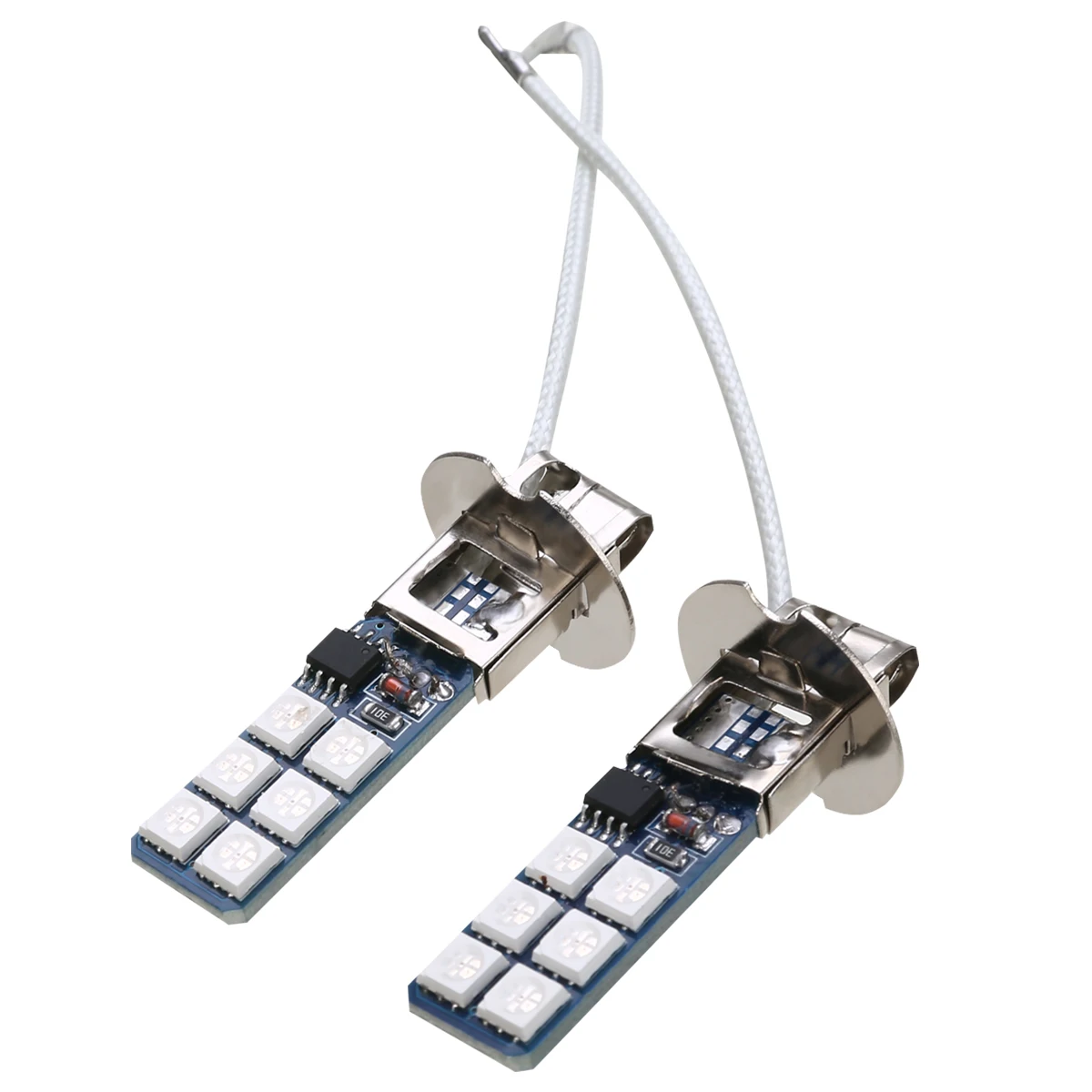 Автомобильный светильник для стайлинга 2 шт. H3 5050 RGB 12SMD светодиодный светодиодная