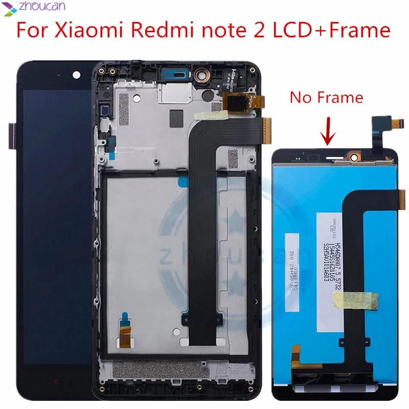 Для XIAOMI Redmi Note 2 дисплей кодирующий преобразователь сенсорного экрана в сборе