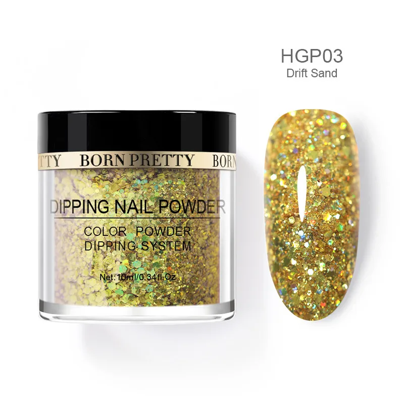 BP-HGP03 BORN PRETTY погружение ногтей Порошковая голографическая акриловая полимерная пудра естественная сухая без лампы лечение градиент французский погружение блеск - Цвет: BP-HGP03