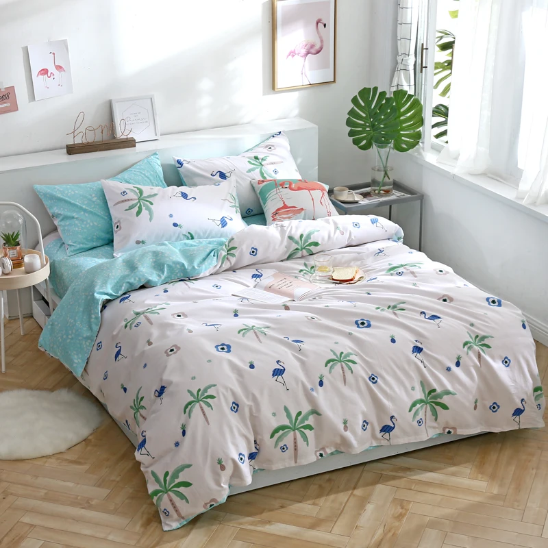 3/4 шт. Комплект постельного белья с рисунком маленького дерева постельное белье