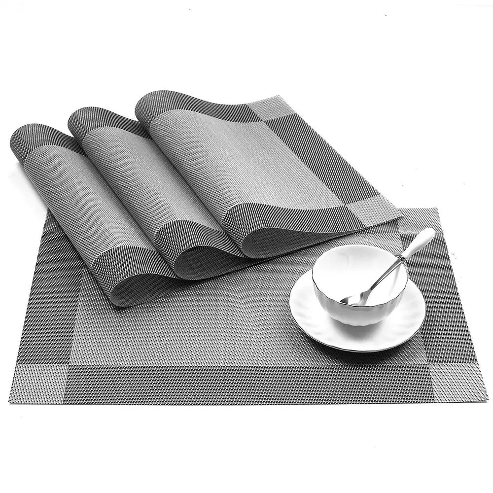 Placemat 4 Pcs/lot slip-resistant Washable waterproof pvc dining table mat disc pads bowl pad coasters cloth | Дом и сад