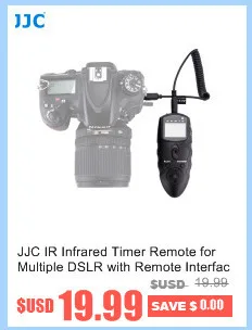 JJC Multi-Function Timer Remote Control Shutter Cord for Canon Camera EOS 1Ds Mark III/5D Mark IV/-1D X Mark II/7D MARK II